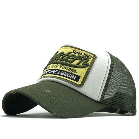 Cappello Trucker Western Vintage Cotone Usurato Rete Posteriore Ricamo Regolabile Berretto Da Baseball Per Uomo Donna