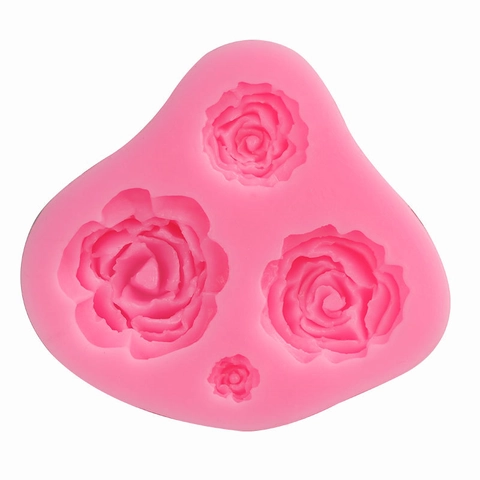Stampo In Silicone Fiori Di Rosa DIY Fondant Cioccolato Decorazione Per Torte Strumento Per Pasticceria Flessibile Artigianato Floreale
