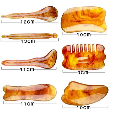 Gua Sha Scraping Massage Tool Natural Resin Facial Body Beauty Massager Multi Shape Skin Care Manual Health Wellness
