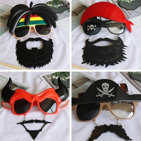 Lustige Partybrille Mit Bart Halloween Pirat Kapitän Totenkopf Kostüm Zubehör Maskerade Neuheit Dekorationen