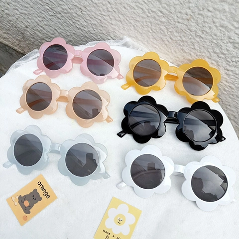 Occhiali Da Sole Per Bambini A Forma Di Fiore Protezione UV400 Montatura In Plastica Simpatico Girasole Per Bambini E Ragazze