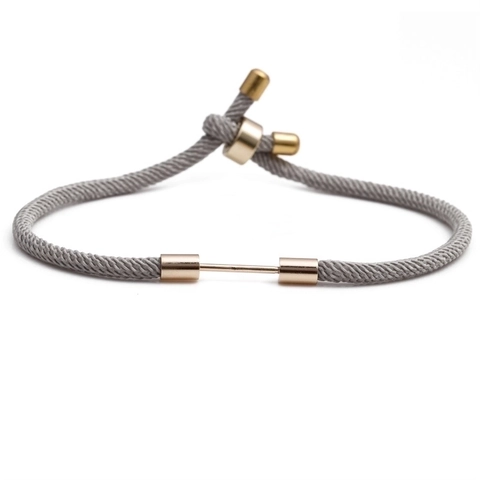 Minimalist Adjustable Milan Cord Bracelet With Copper Metal Bar Colorful Handmade Jewelry For Women Girls