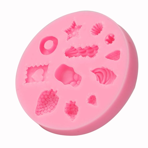 Silikon Dessertform Donut Waffel Erdbeere Herz Formen Für Fondant Schokolade Süßigkeiten Kuchen Deko DIY Backwerkzeug