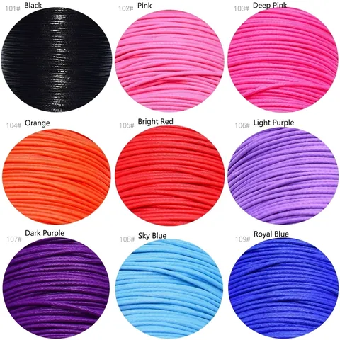 Cordon En Polyester Ciré Fil Corde Lisse Pour Bijoux DIY Bracelet Collier Tissage Projets Artisanaux Colorés