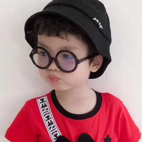 Kids Round Sunglasses Decorative Eyewear UV400 Protection PC Frame Resin Lens Retro Fashion For Boys Girls Toddler Accessory