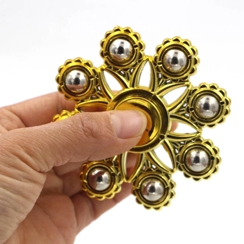 Fidget Spinner Finger Toy Electroplated Plastic With Steel Balls Stress Relief Anxiety Sensory Hand Spinner Colorful Metallic