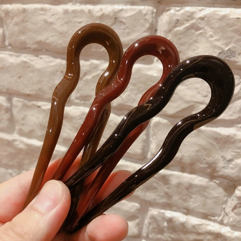 U-Vorm Golf Haarvork Hars Franse Twist Knot Maker Stok Retro 2 Tanden Pin Voor Vrouwen Bruid Bruiloft Styling