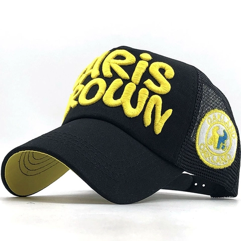 Cappello Trucker Baseball Cotone Mesh Traspirante Ricamo Lettere 3D Regolabile Retro Streetwear Per Uomini Donne Bambini