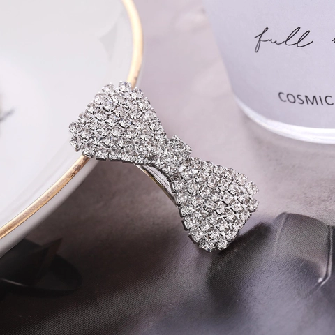 Fermagli Per Capelli Con Fiocco In Strass Lega Mollette Laterali Scintillanti Elegante Copricapo In Stile Coreano Per Donna