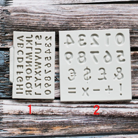 Capital Alphabet Number Silicone Mold For DIY Fondant Chocolate Cake Decorating Resin Craft Tool