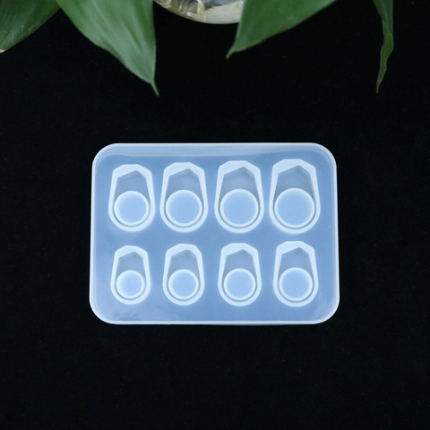 Siliconen Ringvorm DIY Kristal Epoxyhars Sieraden Maken Gereedschap Geometrische Spiegeloppervlak Creatief Handwerk