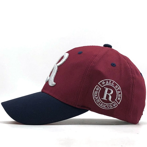 Cappello Da Baseball In Cotone Ricamo Lettere 3D Color Block Regolabile Cappello Da Sole Per Uomini Donne Stile Vintage Americano