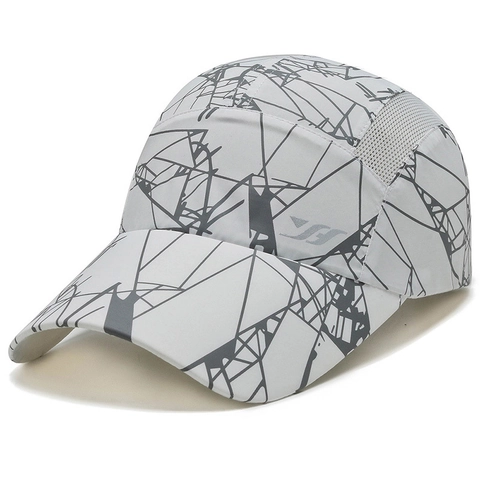 Baseball Cap Quick Drying Cotton Polyester Mesh Breathable Sun Protection Outdoor Sports Geometric Pattern Unisex Adjustable