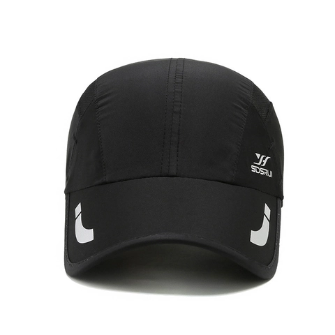 Quick Dry Baseball Cap Polyester Breathable Mesh Outdoor Sports Sun Hat Running Hiking Adjustable Reflective Strip Unisex
