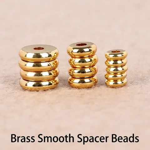 Kupfer Zwischenperlen Flache Runde Scheibe Dichtung DIY Schmuckherstellung Armband Halskette Handwerk Polierte Goldene Farbe