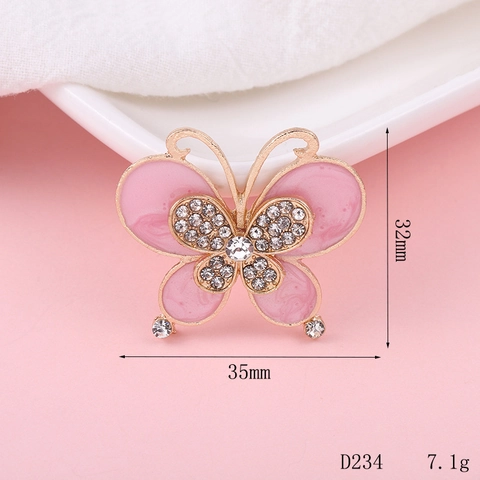 Ciondoli Farfalla Lega Strass Smalto Per Creazione Gioielli DIY Decoro Cover Telefono Abbigliamento Stile Elegante