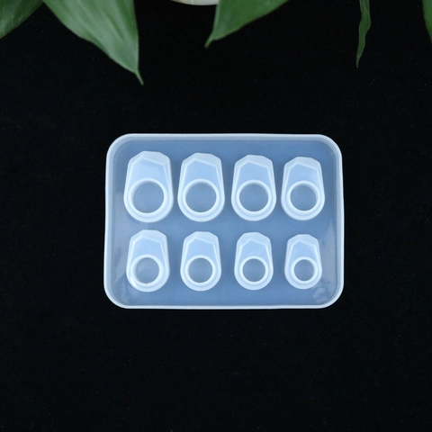 Siliconen Ringvorm DIY Kristal Epoxyhars Sieraden Maken Gereedschap Geometrische Spiegeloppervlak Creatief Handwerk