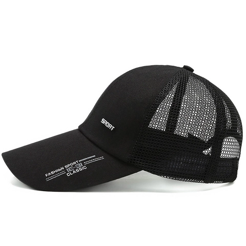 Herren Damen Mesh Polyester Baumwolle Baseball Kappe Verlängerte Krempe Outdoor Sport Sonnenschutz Verstellbarer Hut