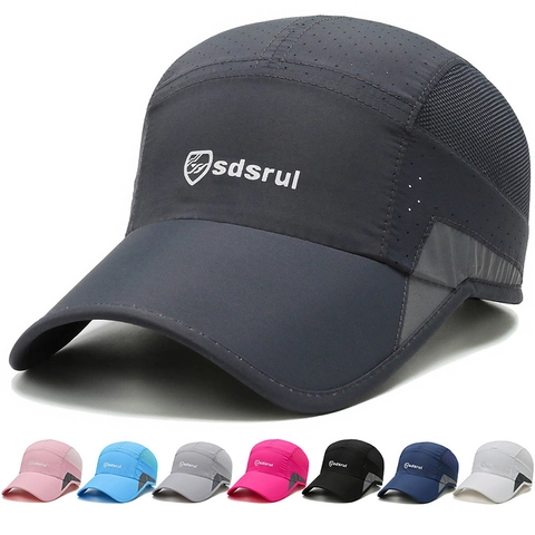 Cappello Da Baseball Poliestere Asciugatura Rapida Rete Traspirante Protezione Solare Regolabile Sport All'aperto