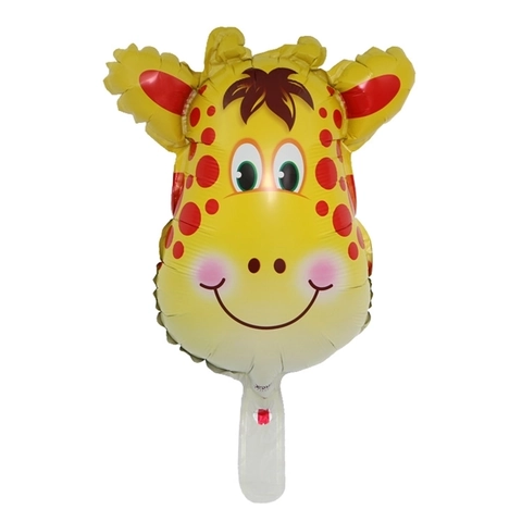 Mini Animal Head Aluminum Foil Balloons Cartoon Tiger Lion Cow Zebra Shape Party Decorations For Kids Birthday