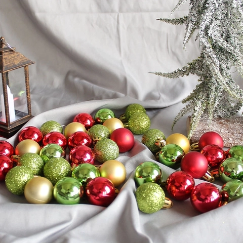 Kerstboomballen Ornamenten PS Kunststof Hangende Decoraties Voor Feestdagen Glanzende Matte Glinsterende Oppervlakken