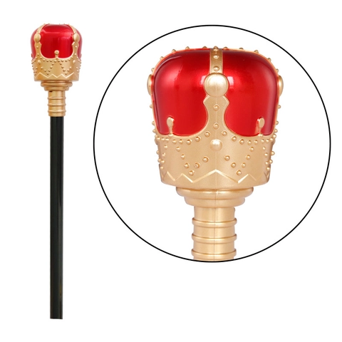 Halloween Kinder König Prinz Zepter Stab Mit Krone Strass Ball Für Royal Cosplay Party Aufführung Kostüm Requisite