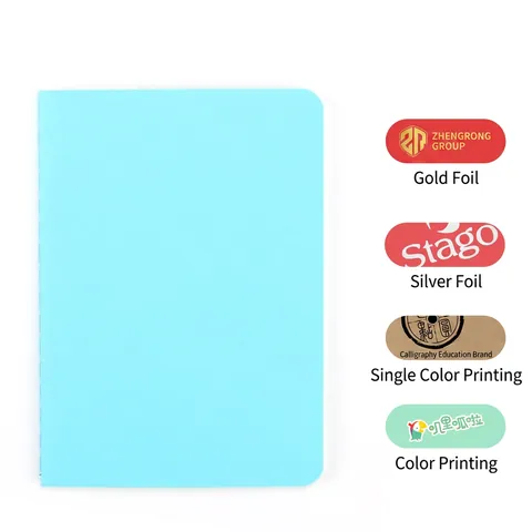 Minimalist Colorful Paper Cover Notebook Sewn Binding Lined Blank Pages For Office Student School Writing Journal