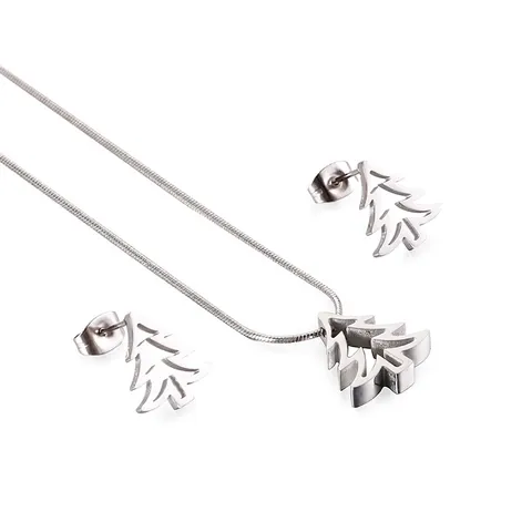 Edelstahl Halskette Und Ohrringe Hamsa Hand Lebensbaum Durchbrochene Schlangenkette Schmuck Für Damen Minimalistisch Elegant