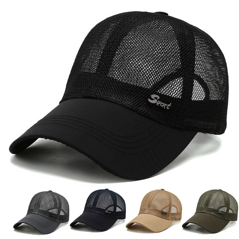 Cappello Da Baseball In Rete Traspirante Poliestere Protezione Solare Sport All Aperto Regolabile Per Uomo Donna