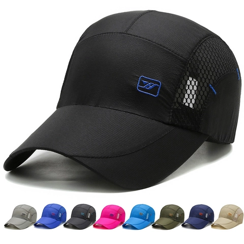 Cappello Da Baseball Asciugatura Rapida Poliestere Mesh Traspirante Cappello Da Sole Per Sport Allaperto Corsa Regolabile Unisex