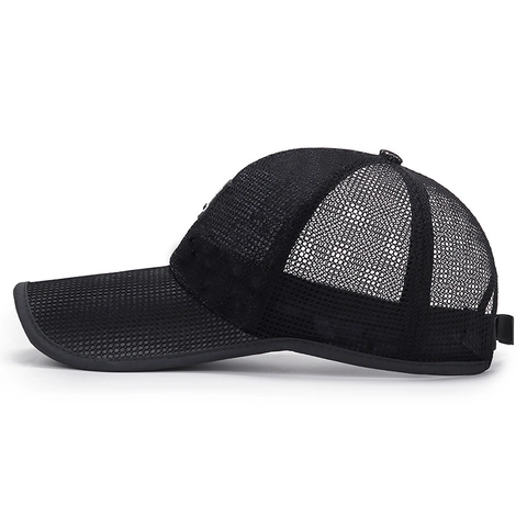 Mesh Baseball Cap Polyester Atmungsaktiv Sonnenschutz Lange Krempe Outdoor Sommer Verstellbarer Hut Für Herren Damen