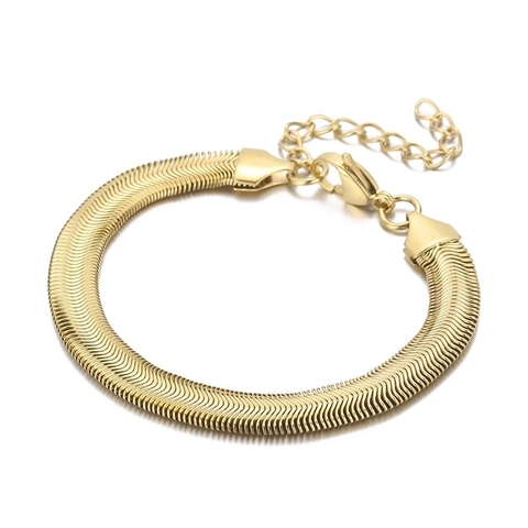 Bracciale Catena Serpente Acciaio Inossidabile 316L Catena Estensione Regolabile Gioielli Minimalisti