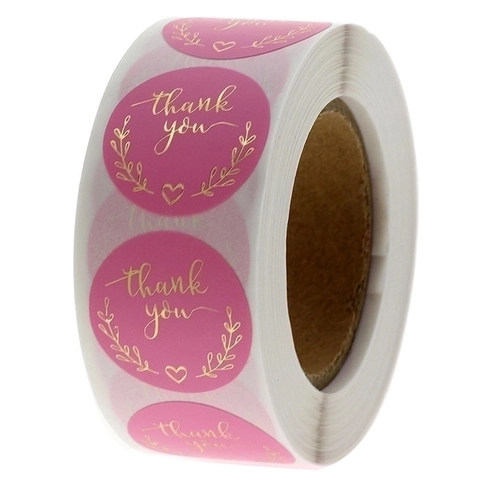 Adesivi Rotondi Thank You Etichette In Rotolo Stampa A Caldo Cuore Per Confezioni Regalo Sigillo Busta Decorazione