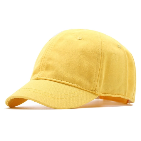 Gorra De Béisbol De Sarga De Algodón Unisex Ala Corta Protección Solar Transpirable Color Sólido Ajustable Sombrero Informal Al Aire Libre
