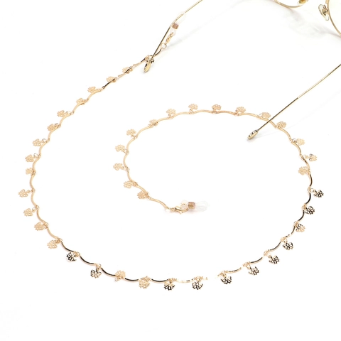 Gold Butterfly Glasses Chain Anti-slip Eyeglass Strap Metal Sunglasses Lanyard Wave Link Elegant Accessory For Women