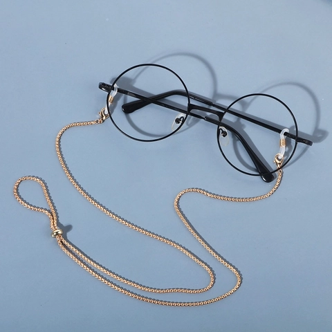 Chaîne De Lunettes Minimaliste En Alliage Métallique Cordon De Masque Antidérapant Boucles Silicone Fermoir Mousqueton