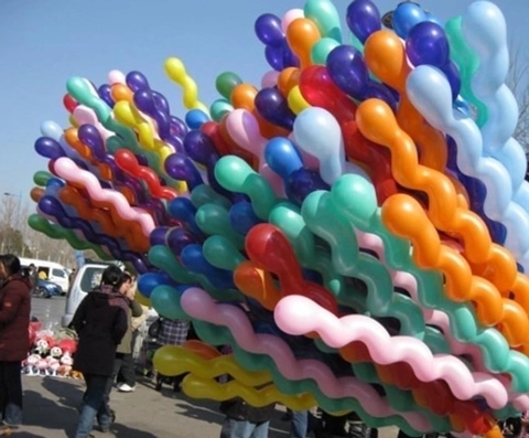 Latex Spiral Balloons Mixed Colorful Long Strip Wave Twist Magic Balloon For Party Bar Decor Celebration Multi Color