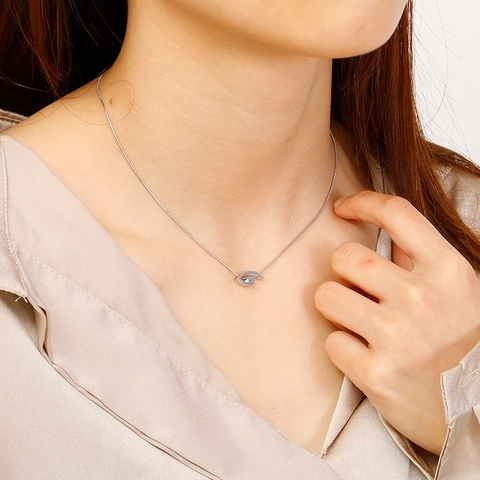Gioielli In Acciaio Inossidabile Con Motivo A Occhi Collana E Orecchini Geometrico Astratto Catena A Serpente Moda Donne