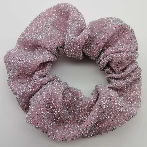 Shiny Glitter Fabric Scrunchies Large Elastic Hair Ties For Women Girls Metallic Lurex Hair Bands Fashionable Styling