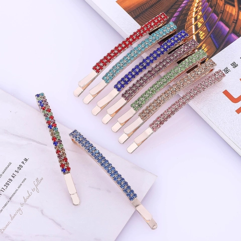 Forcine Per Capelli Con Strass Lega Di Zinco Fermagli Per Capelli Stile Coreano Moda Minimalista Per Donne Accessori Scintillanti