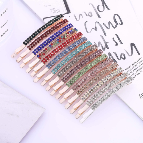 Forcine Per Capelli Con Strass Lega Di Zinco Fermagli Per Capelli Stile Coreano Moda Minimalista Per Donne Accessori Scintillanti