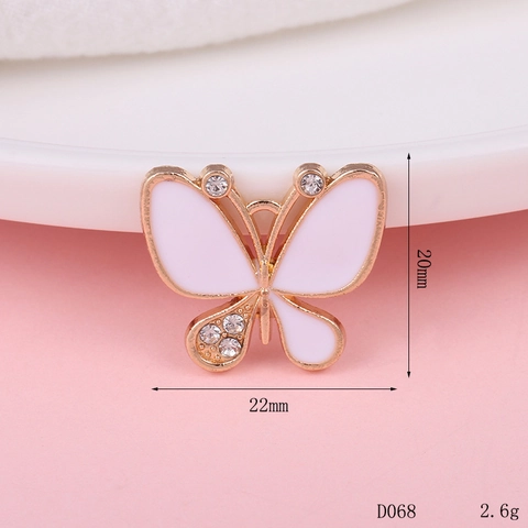 Papillon DIY Bijoux Accessoires Alliage Strass Émail Charmes Pour Coque De Téléphone Décoration De Chaussures Artisanal