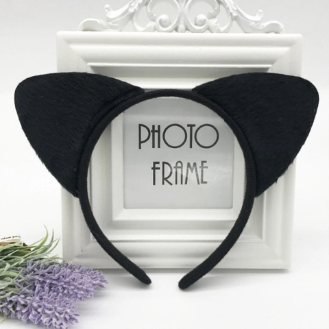 Cute Plush Cat Ears Headband For Women Girls Cosplay Party Animal Ears Hair Band Soft Fabric Novelty Headpiece