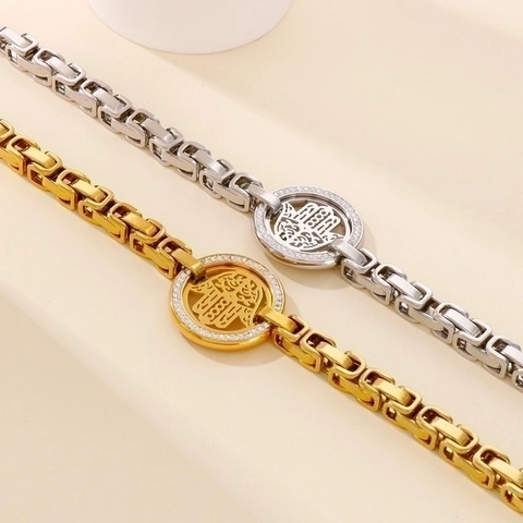 Hamsa Hand Edelstahl Armband Mikro Pave Zirkon Hohl Fatima Hand Byzantinische Box Kette Ethnisch Boho Schmuck Für Damen