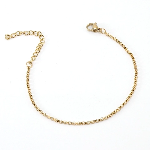 18K Vergulde Roestvrijstalen Rolo Ketting En Armband Voor Heren Dames Unisex Minimalistische Sieraden