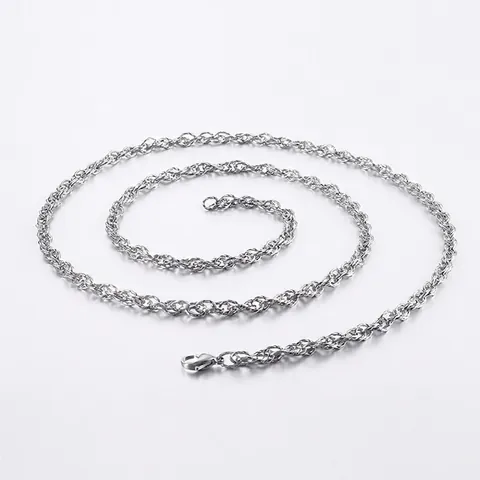 Cadena De Cintura De Acero Inoxidable Plateada Para Mujer Cinturón Fino Joyería Corporal Para Vestido Club Simple
