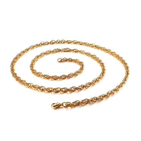 Goldfarbenes Edelstahl Seilkette Taillengürtel Für Damen Sexy Körperschmuck Zubehör Einfache Twist Link Verstellbar