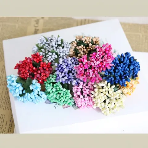 Clusters De Baies Artificielles Colorées Bourgeons De Fleurs En Mousse Givrée Pour Décoration De Mariage Artisanat DIY