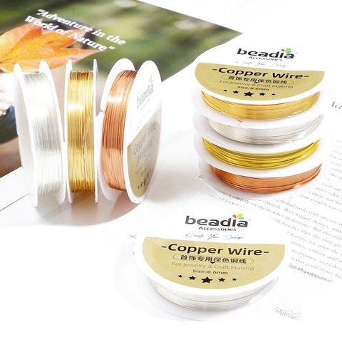 Tarnish Resistant Copper Wire For Jewelry Making DIY Craft Beading Handcrafted Findings Solid Metallic