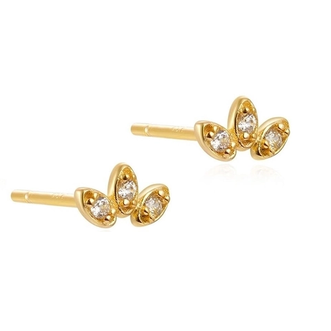 Minimalistische Geometrische Ohrstecker Mit 925 Sterling Silber Ohrstecker Vergoldet Zirkonia Täglicher Schmuck Für Frauen